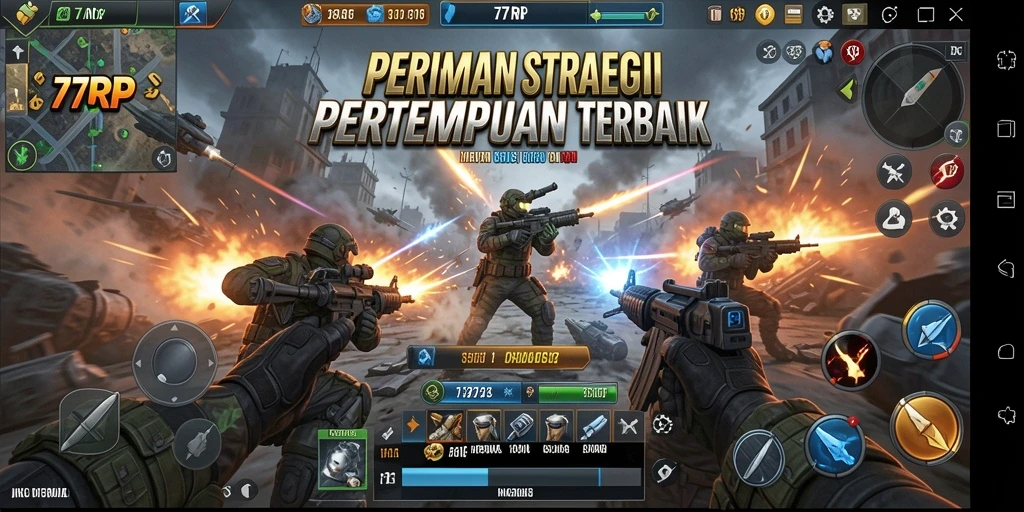 Tampilan gameplay SLG yang mendebarkan di 77RP.