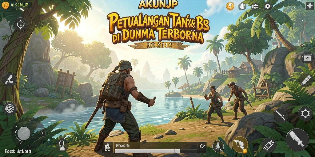 Screenshot gameplay AKUNJP menampilkan petualangan menakjubkan di dunia terbuka.