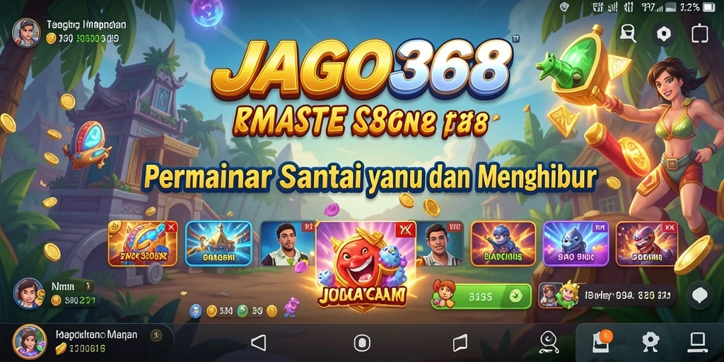 Tampilan gameplay JAGO368 yang penuh warna dan menyenangkan.