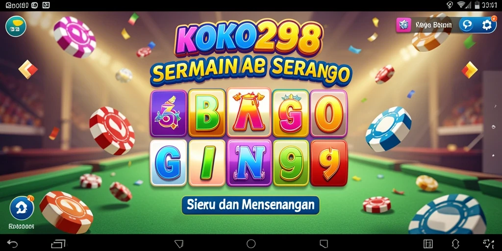 Tampilan screenshot utama KOKO288 yang menunjukkan gameplay Bingo yang mendebarkan.