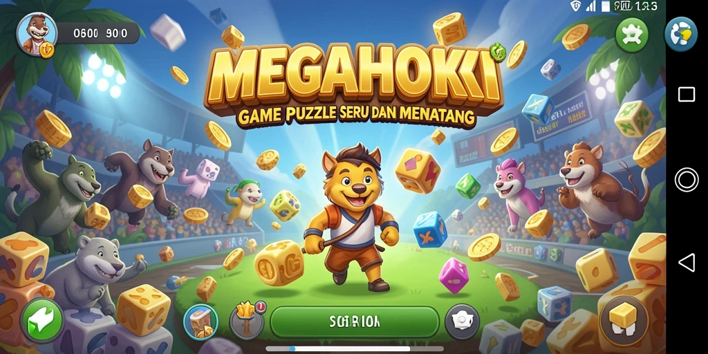 Tampilan gameplay yang menarik dan menantang di MEGAHOKI.