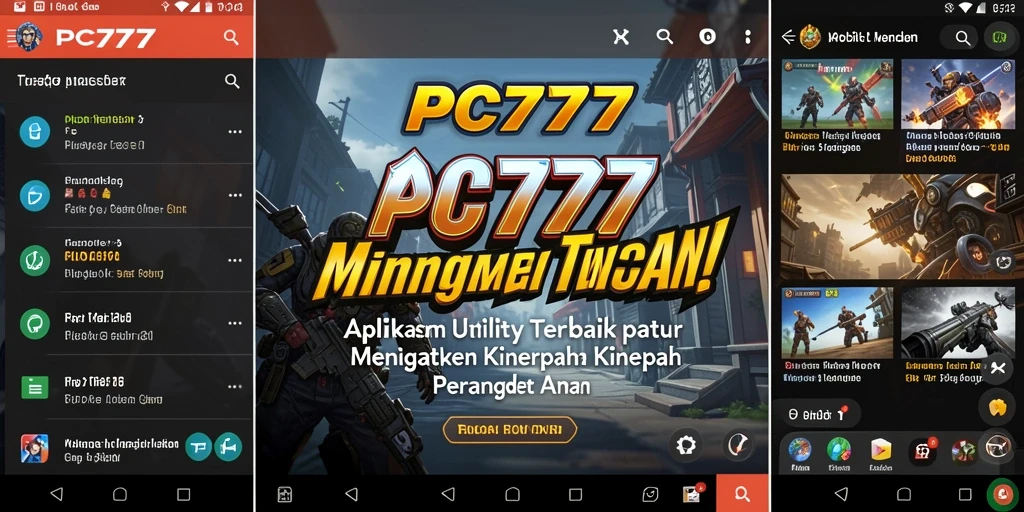 Tampilan antarmuka pengguna PC777 yang intuitif dan menarik.