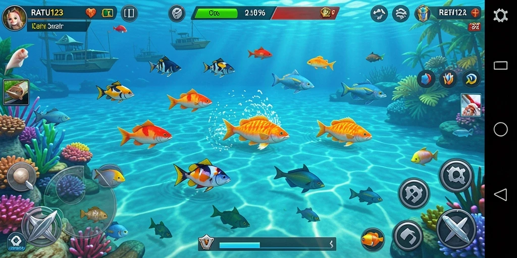 Screenshot gameplay Tembak Ikan yang seru di RATU123.