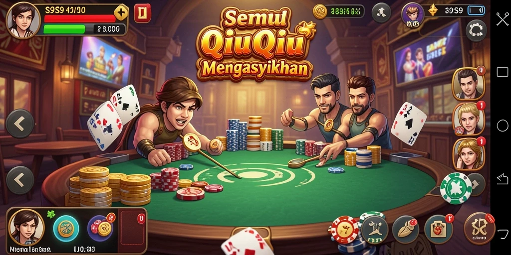 Tangkapan layar permainan QiuQiu yang menarik di S9S9.