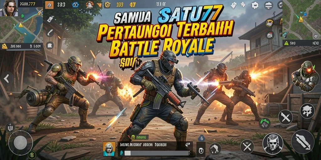 Tampilan gameplay menegangkan dalam SATU77 dengan pertempuran intens.