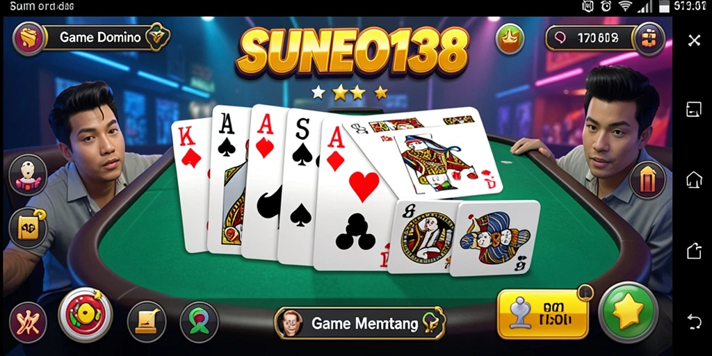 Tampilan gameplay seru dari SUNEO138 dalam mode Domino.