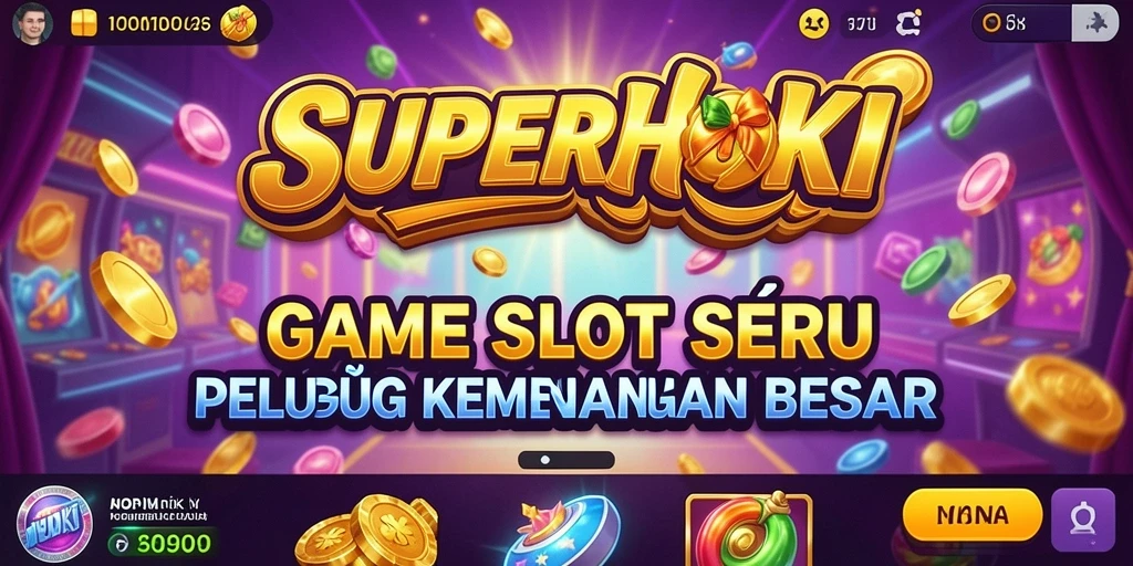 Tangkapan layar gameplay SUPERHOKI yang menunjukkan keseruan Slot.