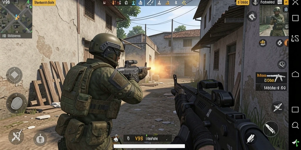 Tangkapan layar dari gameplay V98 yang mendebarkan dan penuh aksi.